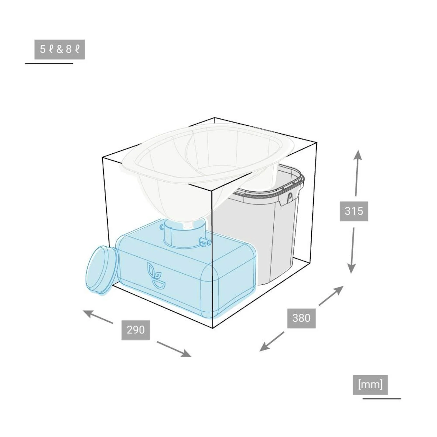 Trelino® • DIY Set M for compact composting toilets - Image 3